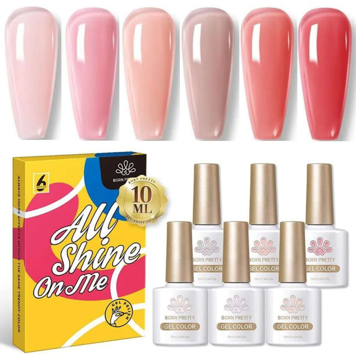  Born Pretty - Gellak set - Jelly Nude - Goodbitz