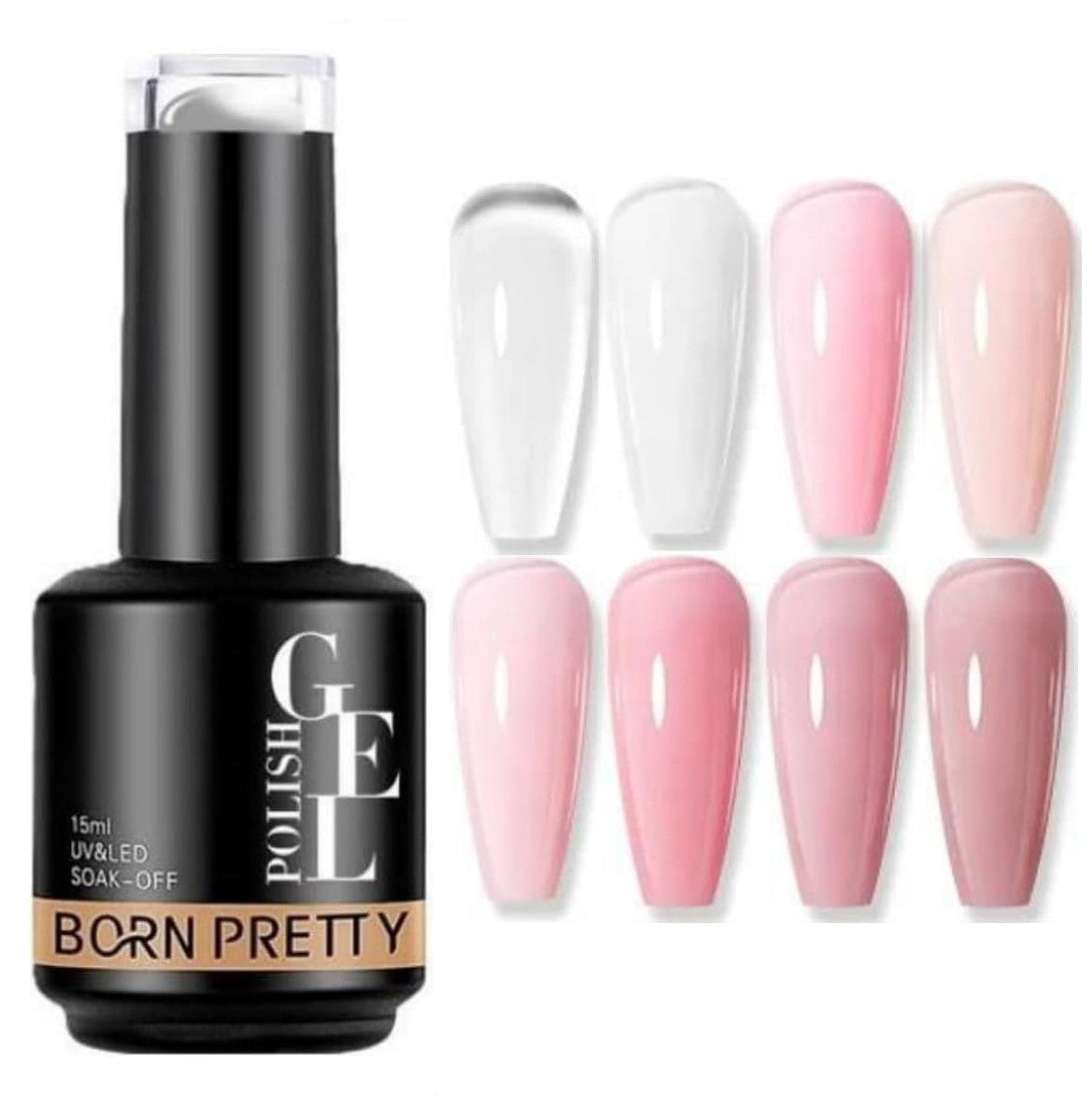 Born Pretty - Rubber Base - 8 Pieces