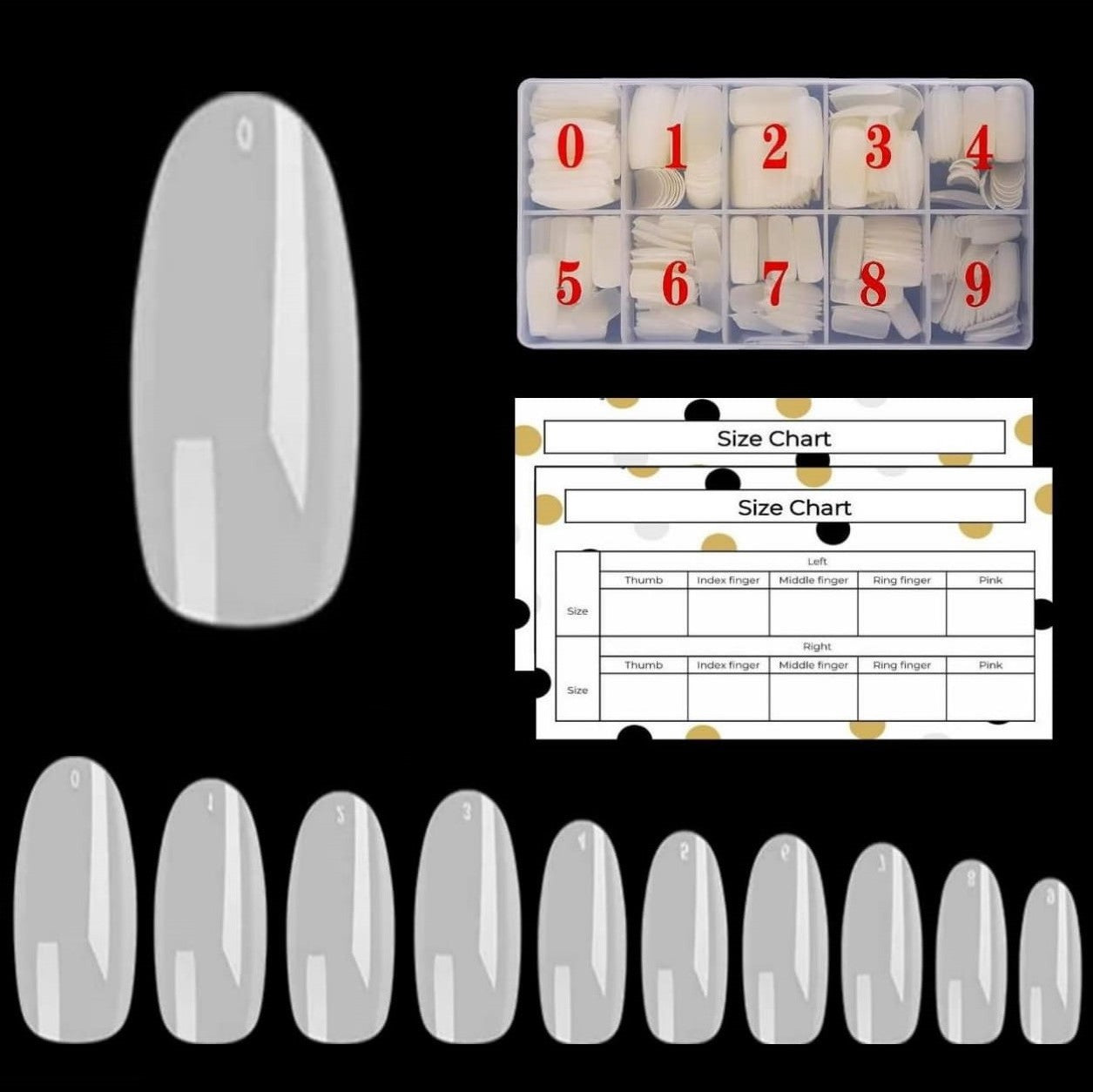 Nail tips - Oval - Full cover