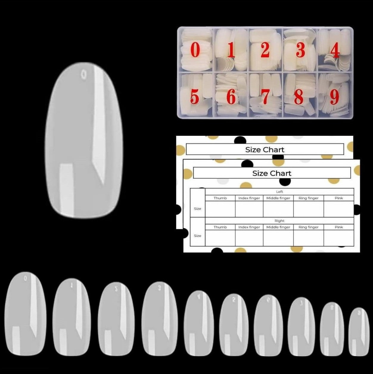 Nail tips - Oval - Full cover