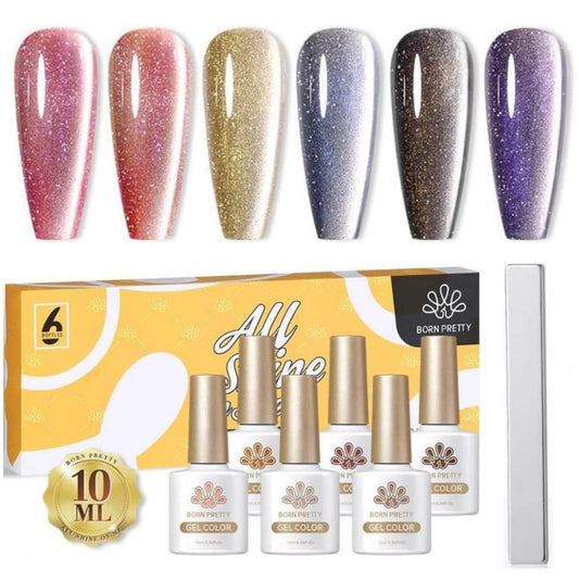 Born Pretty - Gel polish set - Cat eye - 6 Pieces 