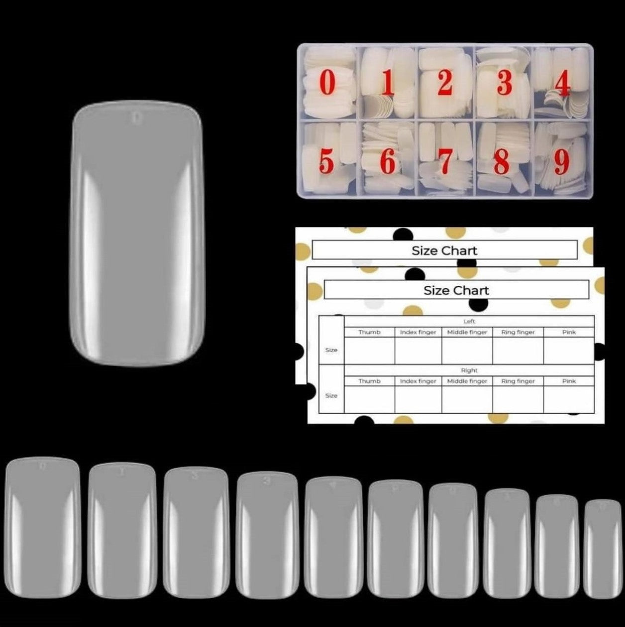 Nail tips - Square - Full cover