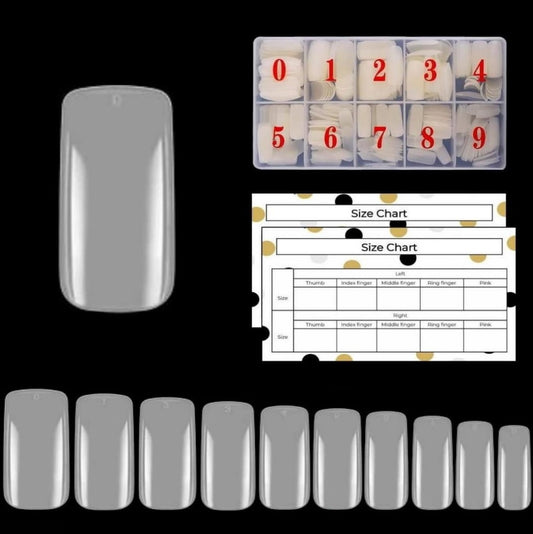 Nageltips - Square - Full cover