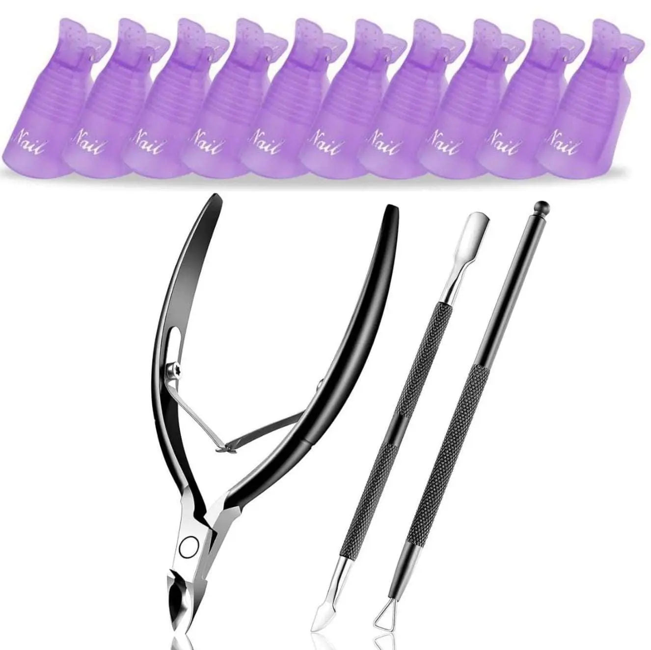 Manicureset met removal clips - Paars - Goodbitz