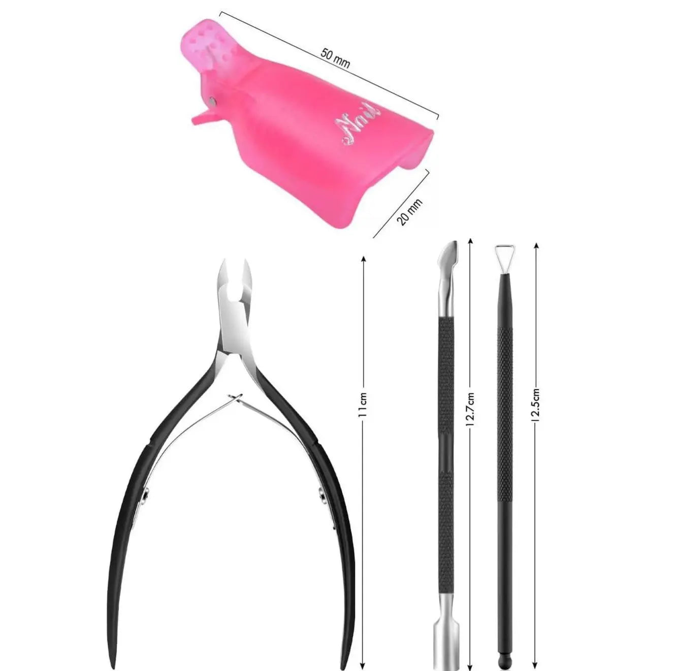 Manicureset met removal clips - Roze - Goodbitz