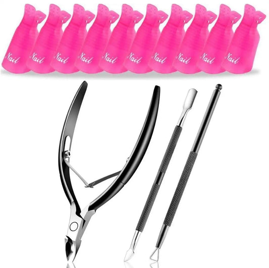 Manicureset met removal clips - Roze - Goodbitz