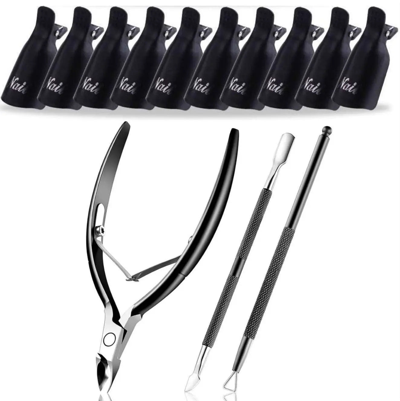 Manicureset met removal clips - Zwart - Goodbitz