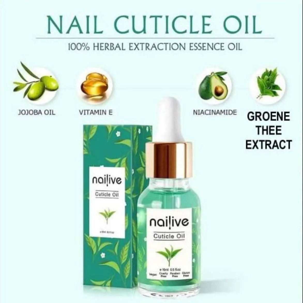 Nagelolie - Groene Thee - 15 ml - Goodbitz