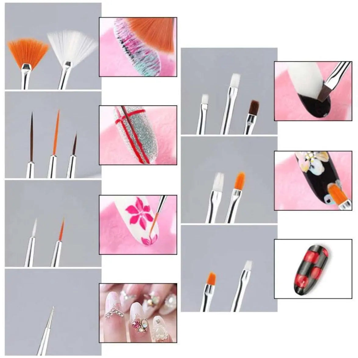 Penselen en dotting tools - 20-delig - Goodbitz